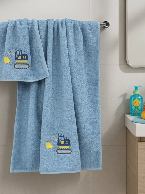 Προϊόν LINO Σετ Πετσέτες Παιδικές 2 τμχ (50x90,70x140) Trattore Μπλε Εικόνα