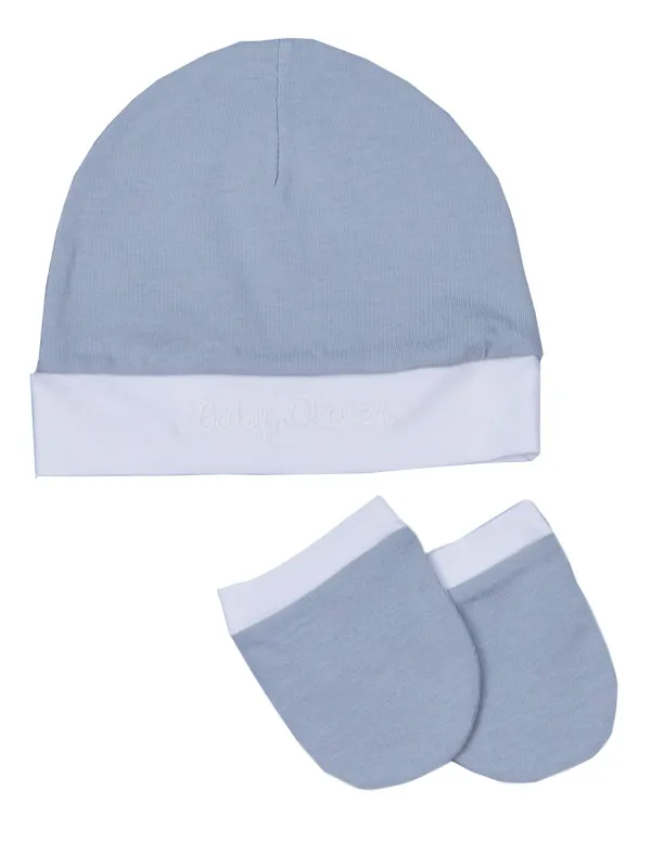 Προϊόν Σετ Σκουφάκι & 2 Γαντάκια Γκρι Ανοιχτό-Λευκό-Ύφασμα Ζέρσεϋ Εικόνα