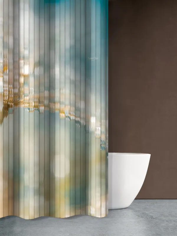 Προϊόν Κουρτίνα Μπάνιου Seawater Des 609 με Κρίκους  Εικόνα