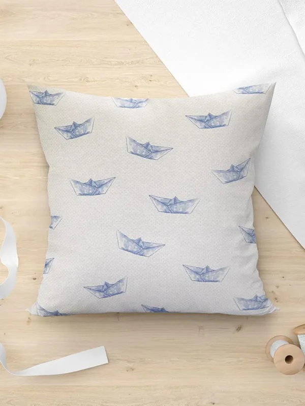 Προϊόν LINO ΜΑΞΙΛΑΡΟΘΗΚΗ PAPER BOAT 601 BLUE 45X45 Εικόνα