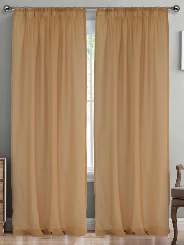 Προϊόν LINO ΚΟΥΡΤΙΝΑ LINE ΜΕ ΤΡΕΣΑ 502 TERRACOTTA 145X295 Εικόνα