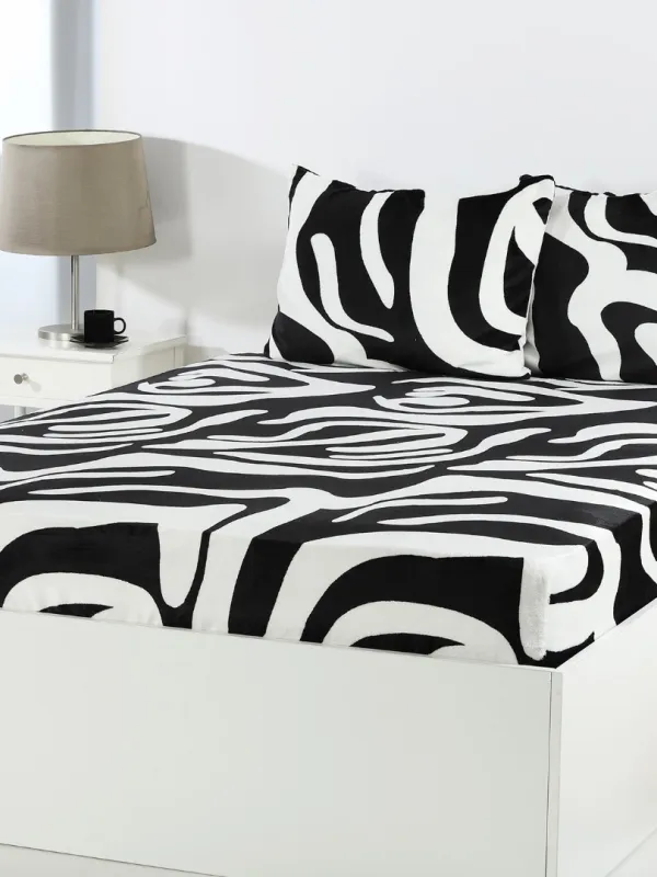 Προϊόν Fleece σεντόνι με λάστιχο και μαξιλαροθήκες (100cm x 200cm + 30cm) design 3 Εικόνα