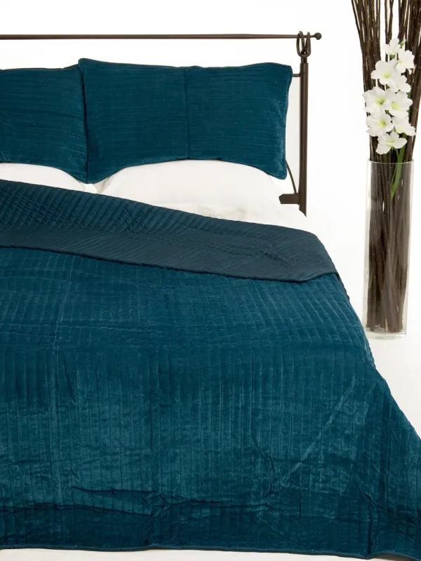 Προϊόν ΚΟΥΒΕΡΛΙ σετ (220cm x 240cm + 2 x 50cm x 70cm)  VELVET ράφ Εικόνα