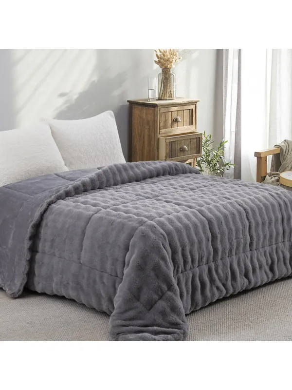 Προϊόν ΚΟΥΒΕΡΤΟΠΑΠΛΩΜΑ ΓΟΥΝΑ/FLANNEL ΜΟΝΟ 160X220 ADAM HOME (910) GREY   Εικόνα
