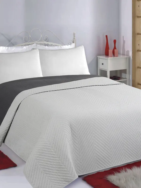 Προϊόν ΚΟΥΒΕΡΛΙ σετ (170cm x 220cm) BONES grey/anthracite Εικόνα