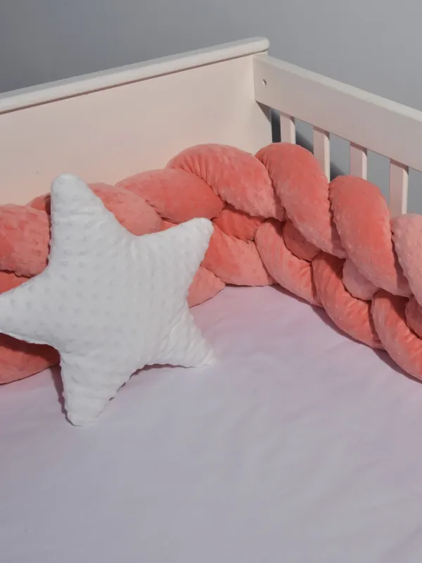 Προϊόν Πλεξούδα βελουτέ 20Χ200 cm Κοραλλί Ανάγλυφη Τετραπλή Design 9260 Oliver Baby Εικόνα