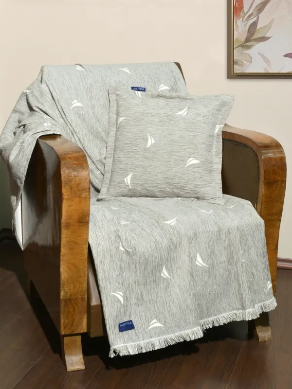 Προϊόν Ριχτάρι Μονοθέσιο 170x180cm Σενίλ Γκρι Design 1005 Εικόνα