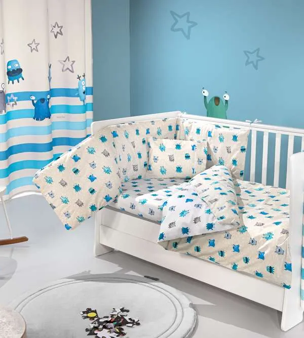 Προϊόν Σετ 3τμχ. Βρεφικά Σεντόνια Monsters Blue Εικόνα