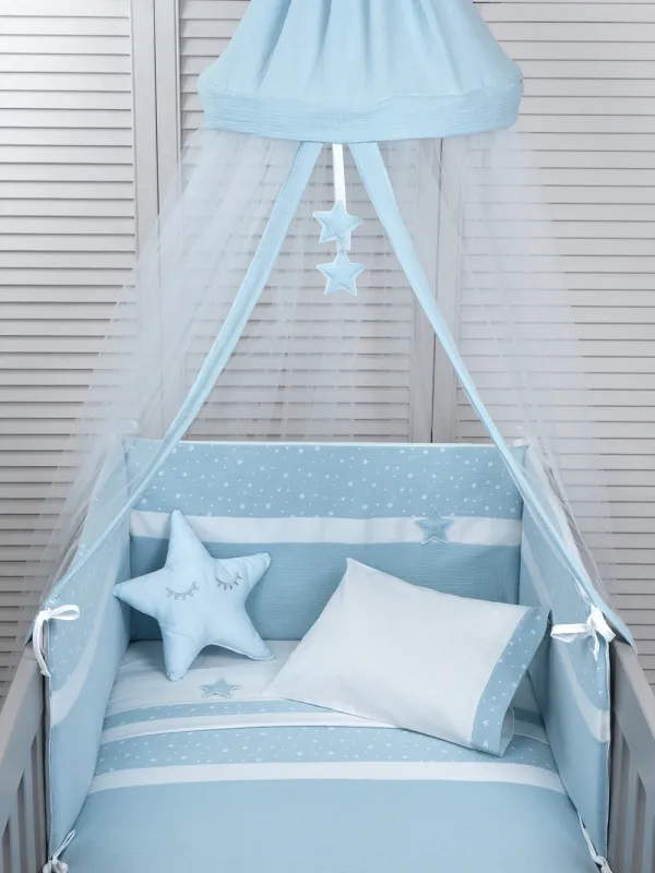 Προϊόν Oliver Baby des.371 Σετ Προίκας 3τ Μουσελίνα Σιέλ Εικόνα