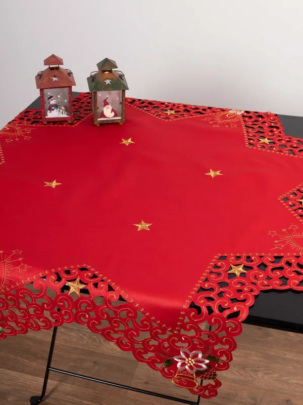 Προϊόν χριστουγεννιάτικο τραπεζοκαρέ (140cm x 140cm)  8213 star Εικόνα