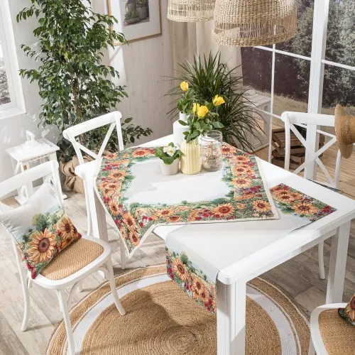 Προϊόν Καρέ &amp; Τραβέρσα Sunflower (Σετ 2τεμ.) - 100x100cm &amp; 40x100cm Εικόνα
