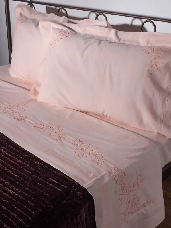 Προϊόν ΧΕΙΡΟΠΟΙΗΤΟ ΑΠΛΙΚΕ ΣΕΝΤΟΝΙ NJ01 ΤΕΣΣΑΡΩΝ ΤΕΜΑΧΙΩΝ (225CM X 270CM) ΡΟΖ Εικόνα