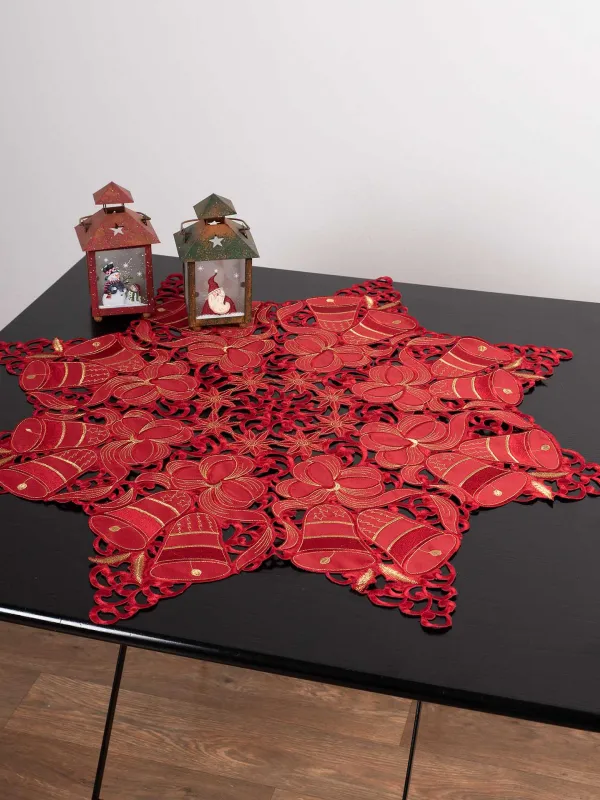 Προϊόν χριστουγεννιάτικο διακοσμητικό τραπεζοκαρέ (140cm x 140cm) 262 star Εικόνα