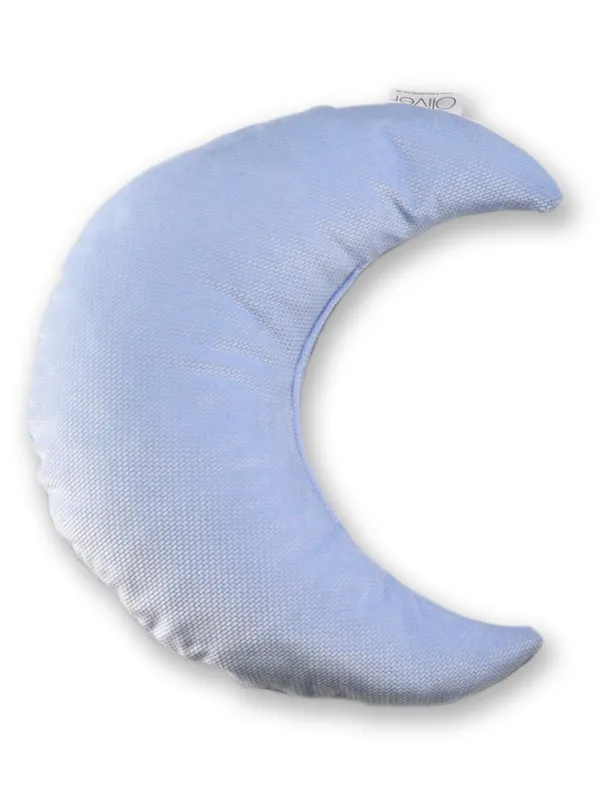 Προϊόν Oliver Baby Μαξιλάρι Διακοσμητικό Μισοφέγγαρο Βελουτέ Σιέλ 30χ26 Εικόνα