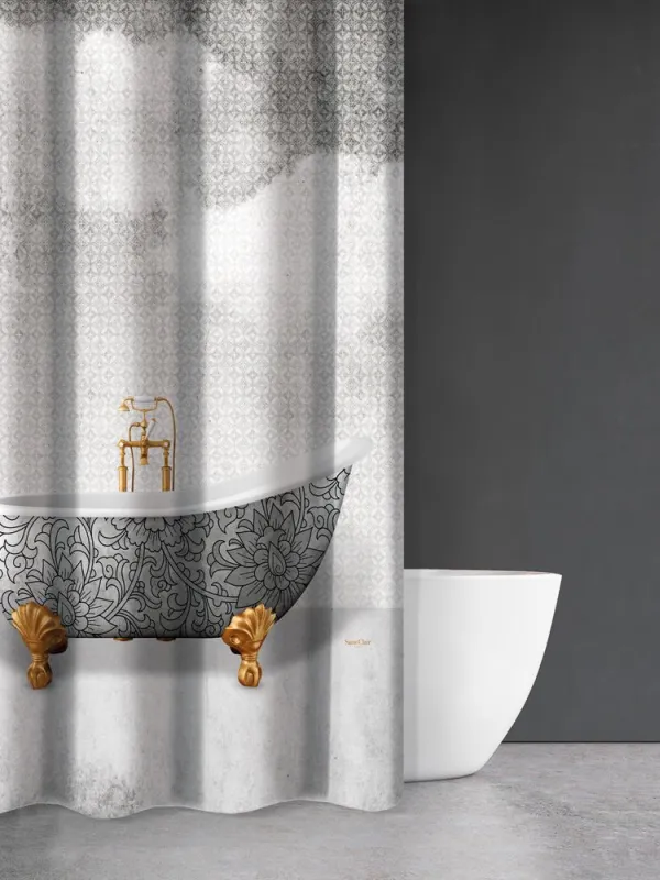 Προϊόν Κουρτίνα Μπάνιου Abstract Des 110 με Κρίκους  Εικόνα