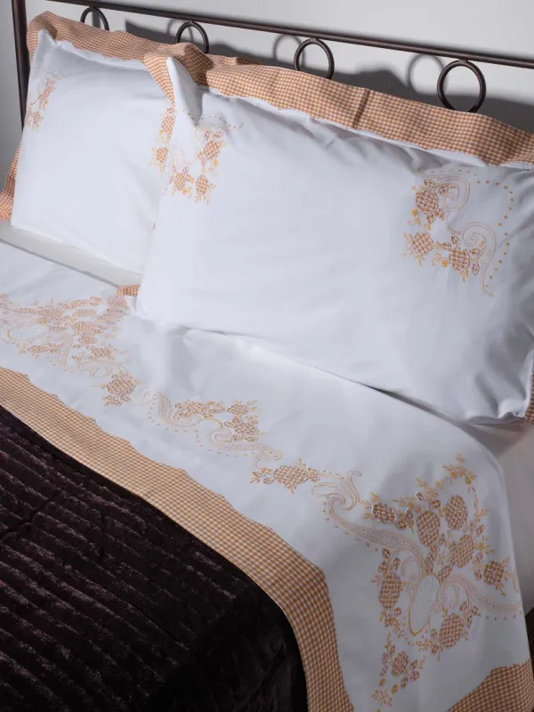 Προϊόν ΧΕΙΡΟΠΟΙΗΤΟ ΣΕΝΤΟΝΙ 644-1 ΤΡΙΩΝ ΤΕΜΑΧΙΩΝ (225CM X 270CM) ΚΑΦΕ Εικόνα