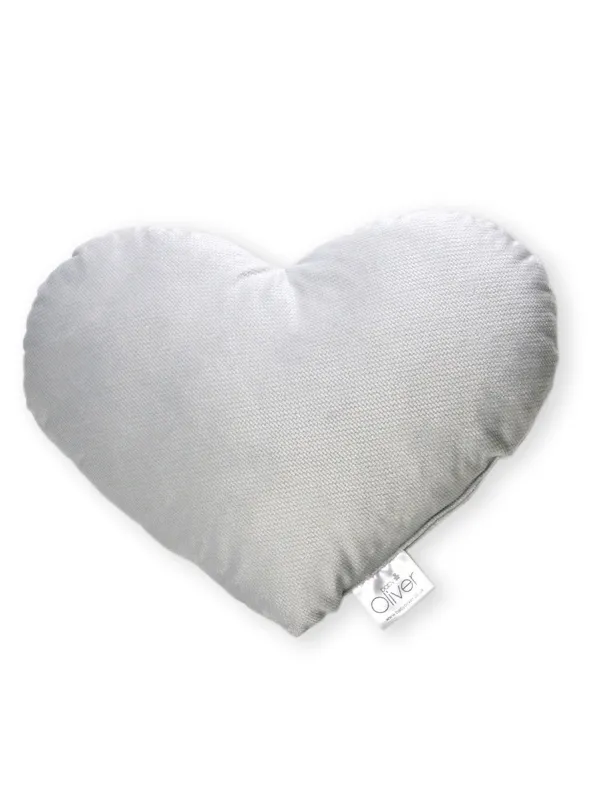 Προϊόν Oliver Baby Μαξιλάρι Διακοσμητικό Καρδιά Βελουτέ Γκρι 36χ31 Εικόνα