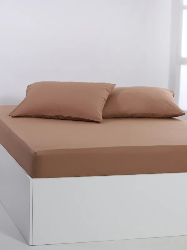 Προϊόν Βαμβακερό σεντόνι essentials (245cm x 267cm) praline Εικόνα
