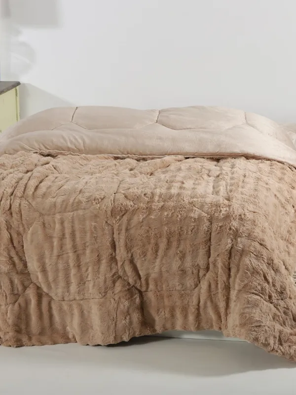 Προϊόν Κουβερτοπάπλωμα burble (170cm x 240cm) ανοιχτό καφέ  Εικόνα