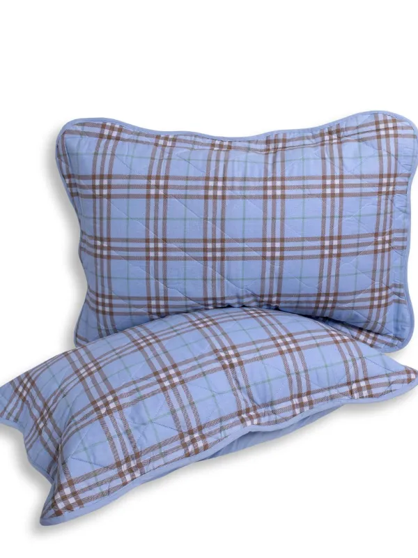 Προϊόν Μαξιλαροθήκη patch (50cm x 77cm) καρρώ σιέλ τεμάχιο Εικόνα