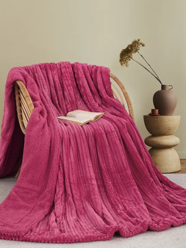 Προϊόν ΚΟΥΒΕΡΤΑ FLEECE/SHERPA 220X240 ADAM HOME (400) FUCSHIA(21) Εικόνα