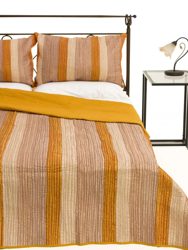 Προϊόν ΚΟΥΒΕΡΛΙ σετ (160cm x 220cm + 1 x 50cm x 70cm) 6329 χρυσό Εικόνα