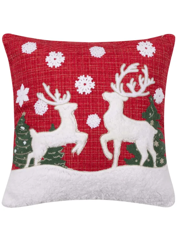 Προϊόν Χριστουγεννιάτικη μαξιλαροθήκη HP52157M (45cm x 45cm) κόκκινη Εικόνα