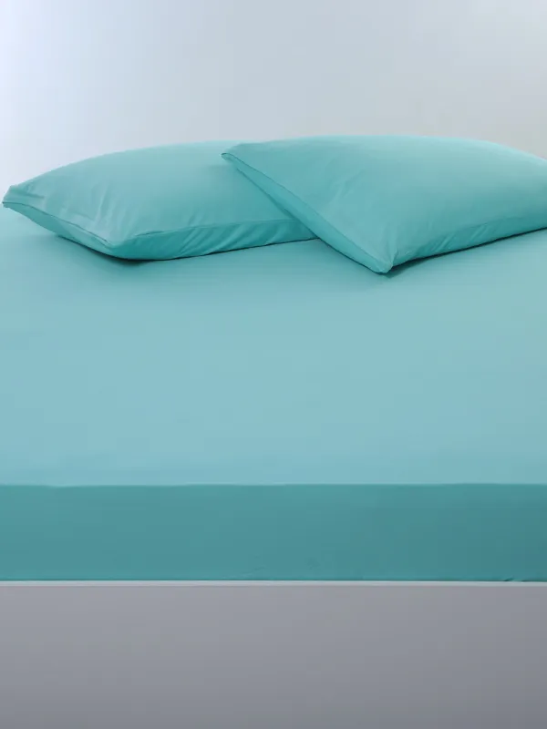 Προϊόν Σεντόνι με λάστιχο jersey (100cm x 200cm + 35cm) sea green Εικόνα