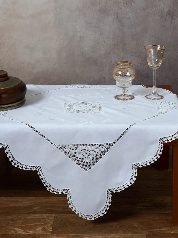 Προϊόν Καρέ με πλεκτό 1153 (90cm x 90cm) λευκό Εικόνα