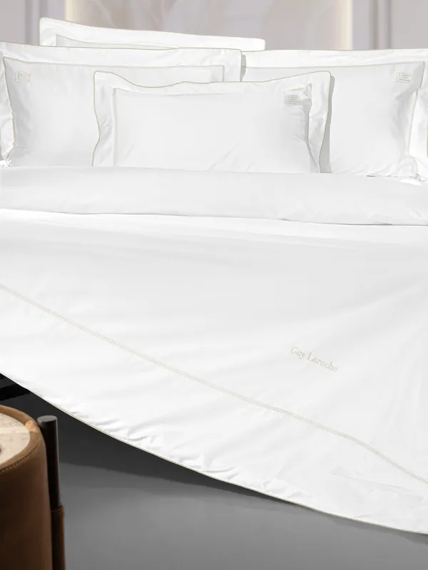 Προϊόν Σετ 4τμχ. Σεντόνια Elite White/Beige  Εικόνα