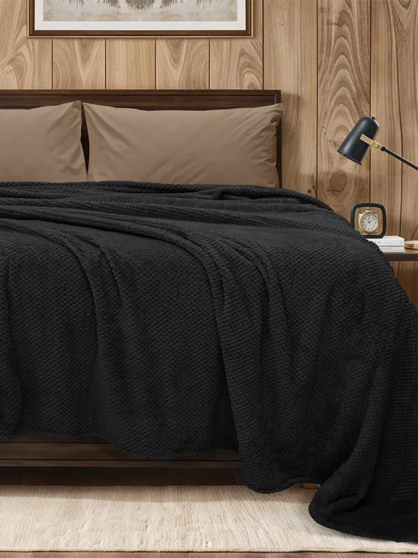 Προϊόν LINO Κουβέρτα Υπέρδιπλη (220x240) Fleece Napnest Μαύρο Εικόνα