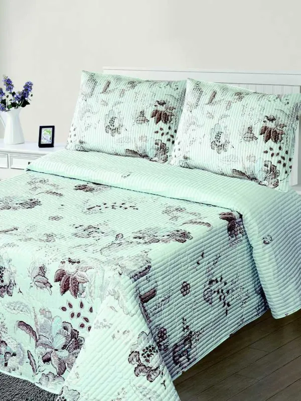 Προϊόν ΚΟΥΒΕΡΛΙ σετ (220cm x 240cm + 2 x 50cm x 70cm) 5305 σιέλ Εικόνα