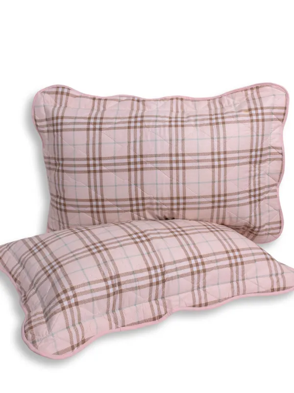 Προϊόν Μαξιλαροθήκη patch (50cm x 77cm) καρρώ ρόζ τεμάχιο Εικόνα