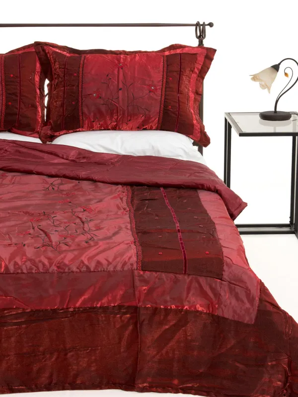 Προϊόν ΚΟΥΒΕΡΛΙ σετ (160cm x 220cm + 1 x 50cm x 70cm) 10507 κόκκινο Εικόνα