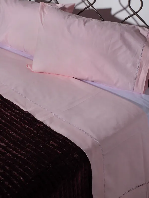 Προϊόν ΧΕΙΡΟΠΟΙΗΤΟ ΣΕΝΤΟΝΙ ΜΕ ΑΖΟΥΡ ΝΧ46 ΤΡΙΩΝ ΤΕΜΑΧΙΩΝ (225CM X 250CM) ΡΟΖ Εικόνα