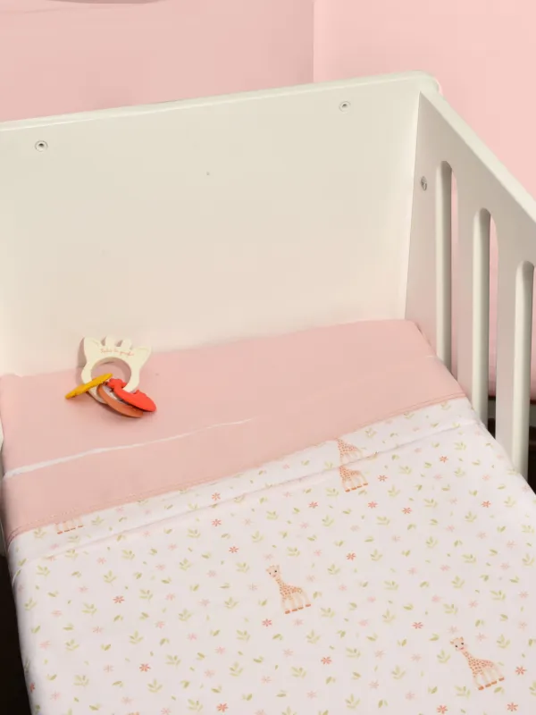 Προϊόν Σεντόνια Λίκνου Σετ 2τ -75x110-100% Βαμβάκι Design 502 Sophie La Girafe Εικόνα