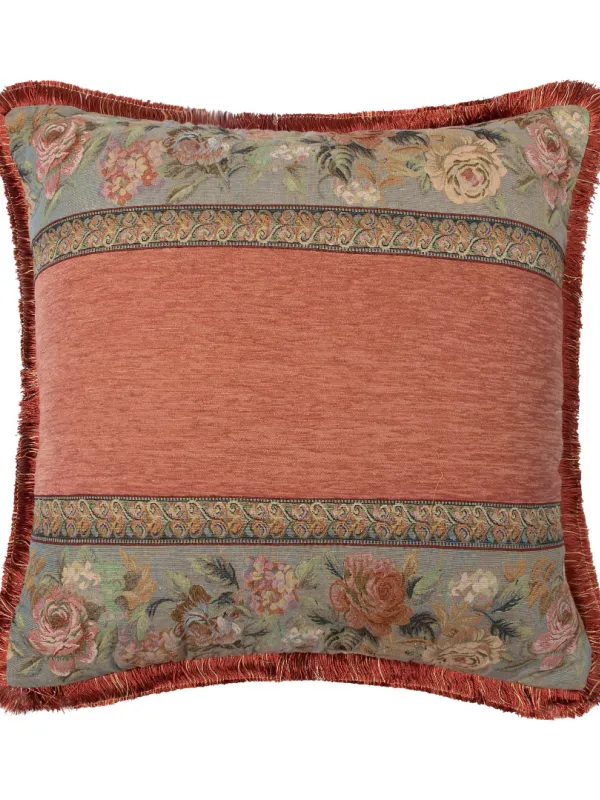 Προϊόν Μαξιλαροθήκη με κρόσσι 572 (45cm x 45cm) κεραμιδί Εικόνα