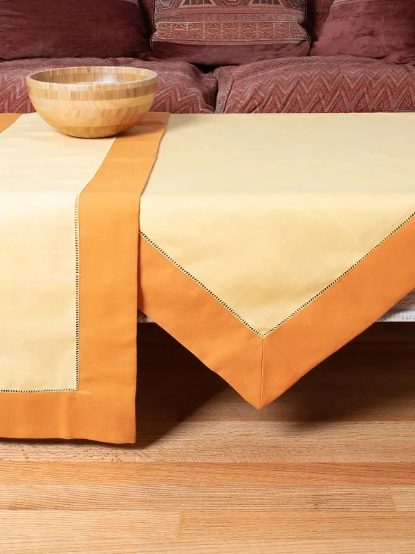 Προϊόν τραπεζοκαρέ (140cm x 140cm)  bg17 πορτοκαλί/κίτρινο Εικόνα