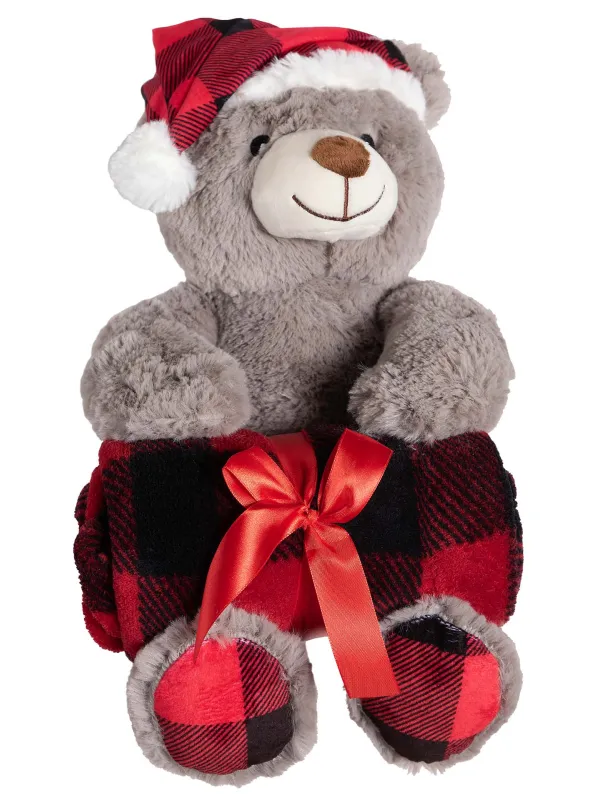 Προϊόν ΒΕΒΕ FLANNEL ΚΟΥΒΕΡΤΑΚΙ (80cm x 120cm) χριστουγεννιάτικο αρκουδάκι Εικόνα