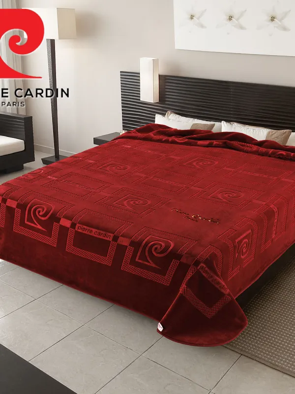Προϊόν ΚΟΥΒΕΡΤΑ ΥΠΕΡΔΙΠΛΗ 220X240 PIERRE CARDIN NANCY 657  GRANATE(16) Εικόνα