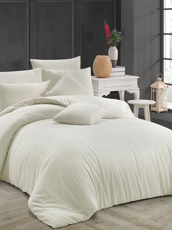 Προϊόν ΝΕΧΤ 3194 ΣΕΤ ΣΕΝΤΟΝΙ 100%CΟΤ. SΑΤΙΝ SΤRΙΡΕ - Εκρου Εικόνα