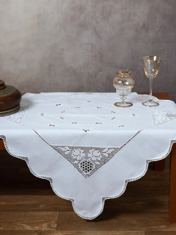 Προϊόν Καρέ με πλεκτό 1159 (90cm x 90cm) λευκό Εικόνα