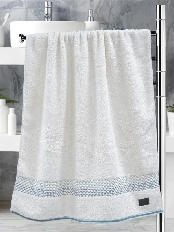 Προϊόν LINO Πετσέτα Σώματος (70x140) Igalo Λευκό/Μέντα Εικόνα