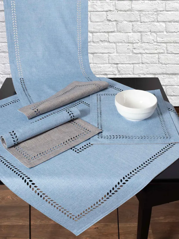 Προϊόν τραβέρσα (40cm x 120cm)  bg18 σιέλ/γκρι Εικόνα