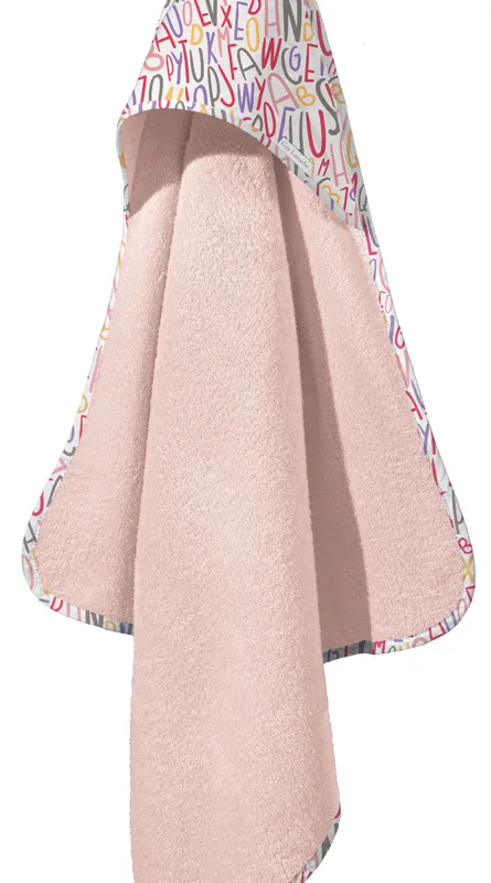 Προϊόν Βρεφικό Μπουρνούζι - Κάπα Letters Pinky  Εικόνα