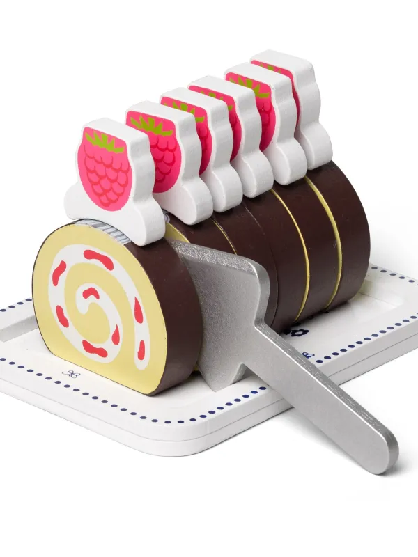 Προϊόν Ξύλινo Κέικ Swiss Roll με Σπάτουλα - Mama Memo Εικόνα