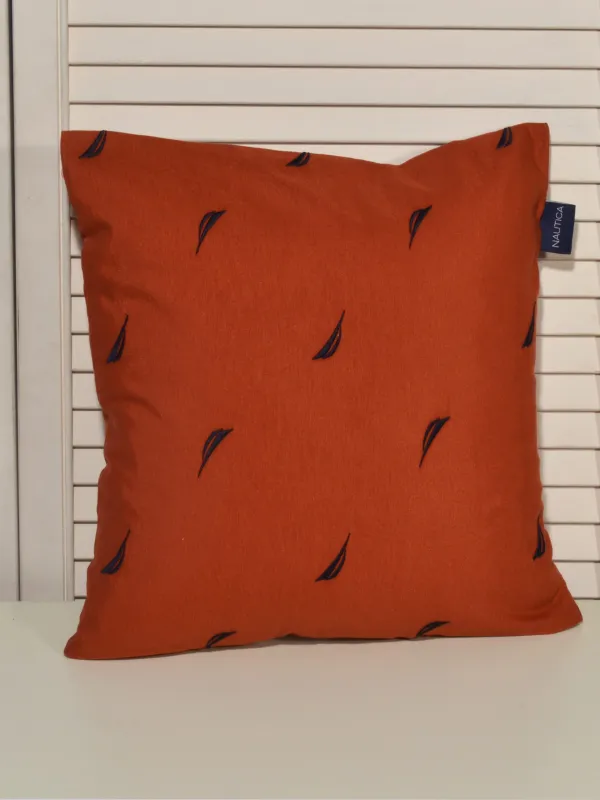 Προϊόν Μαξιλαροθήκη Διακοσμητική Λονέτα Κεντητή Des. 224 Κεραμιδί με Μπλε Κέντημα Εικόνα