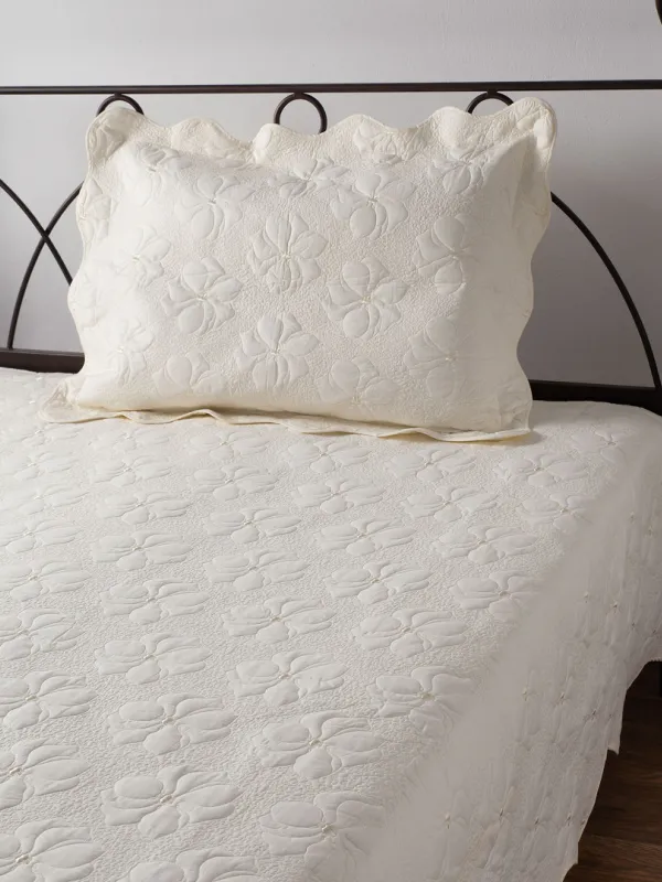 Προϊόν ΚΟΥΒΕΡΛΙ σετ (160cm x 220cm + 1 x 50cm x 70cm) M150 ivory Εικόνα