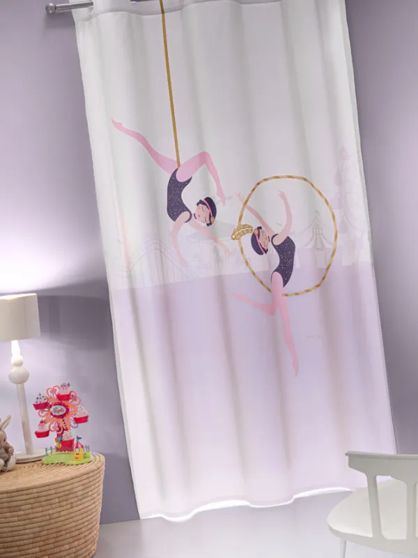 Προϊόν Κουρτίνα Soft - Touch Enjoy Pinky με Τρουκς  Εικόνα