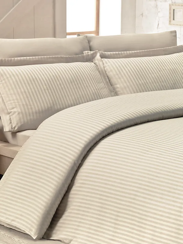 Προϊόν ΝΕΧΤ 3194 ΠΑΠΛΩΜΑ  100%CΟΤ SΑΤΙΝ SΤRΙΡΕ  220Χ240 - Μπεζ Εικόνα